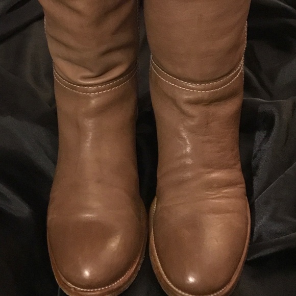 Prada calf leather  tall boots camel brown 38 - Picture 6 of 7